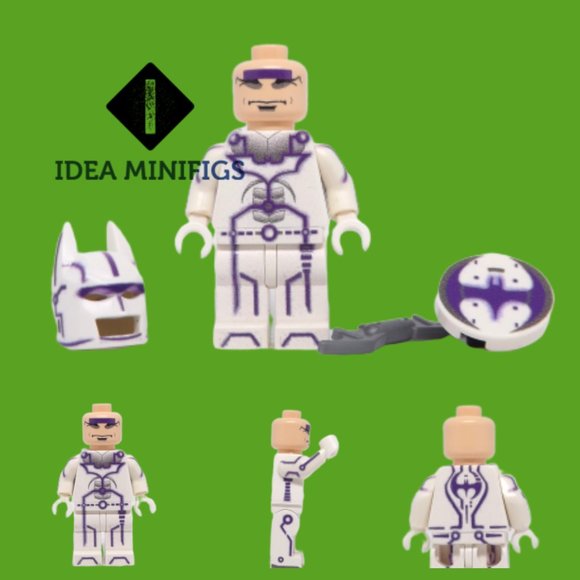 Reverse Bat-Tron Hybrid Custom UV Print on Lego Minifigure - Picture 2 of 2